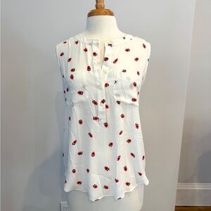 Loft sleeveless shell with adorable floral print